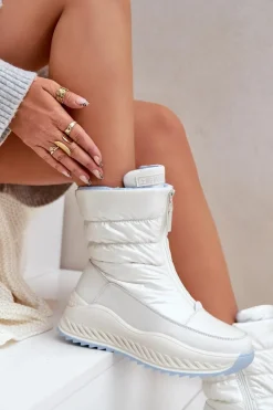 Damskie Big Star Shoes Śniegowce Damskie Big Star OO274A396 Białe