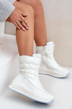 Damskie Big Star Shoes Śniegowce Damskie Big Star OO274A396 Białe