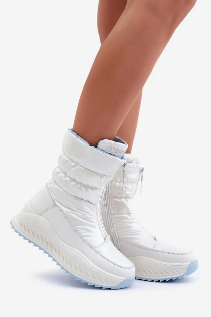 Damskie Big Star Shoes Śniegowce Damskie Big Star OO274A396 Białe