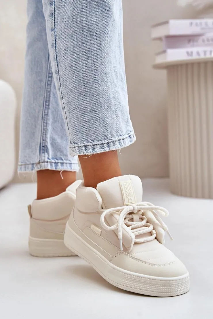 Damskie Big Star Shoes Śniegowce Damskie Big Star OO274A531 Kremowe