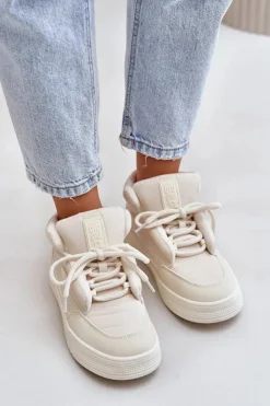 Damskie Big Star Shoes Śniegowce Damskie Big Star OO274A531 Kremowe