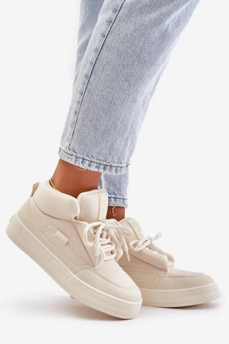 Damskie Big Star Shoes Śniegowce Damskie Big Star OO274A531 Kremowe