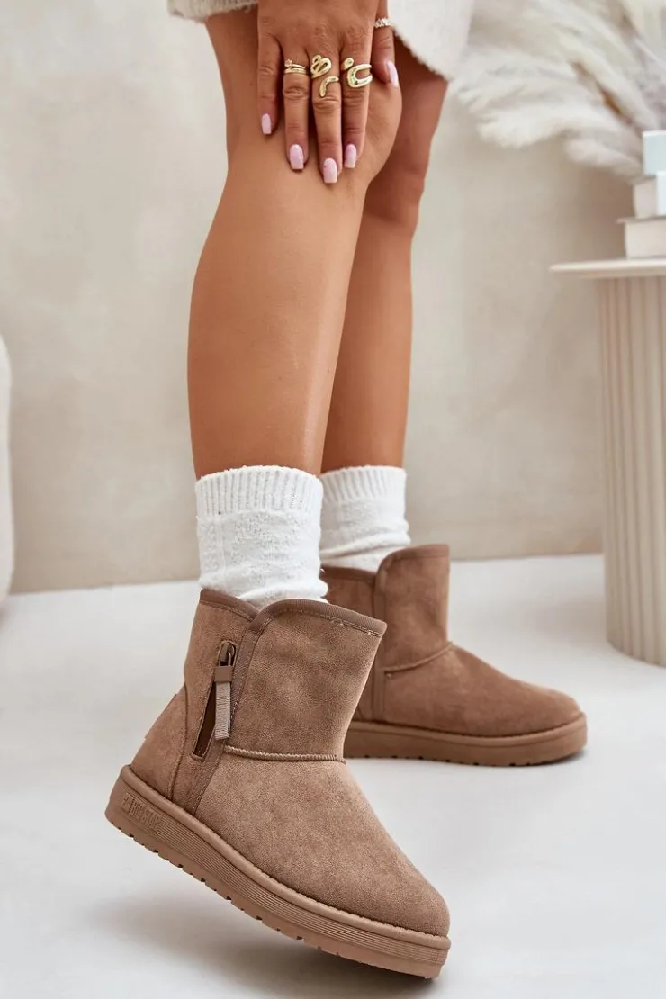 Big Star Shoes Śniegowce Damskie*Śniegowce Damskie Big Star OO274A165 Beżowe Beżowy