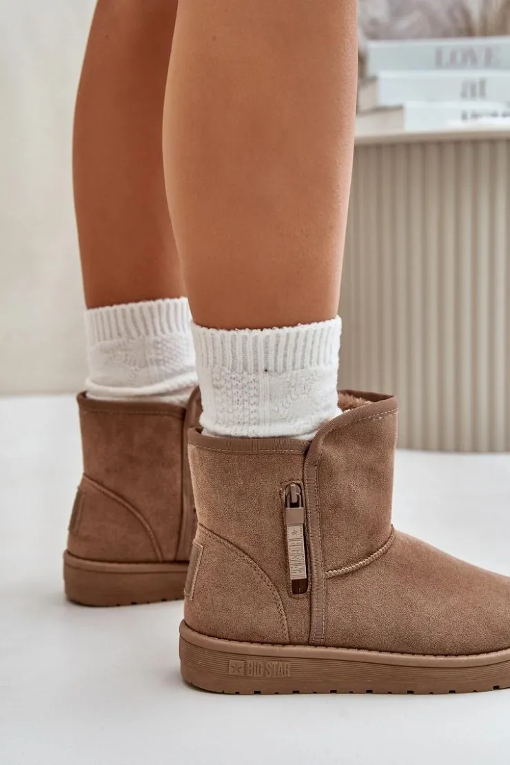 Big Star Shoes Śniegowce Damskie*Śniegowce Damskie Big Star OO274A165 Beżowe Beżowy