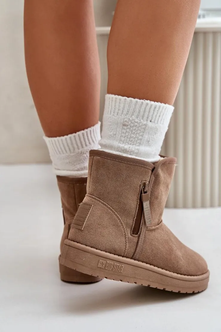 Big Star Shoes Śniegowce Damskie*Śniegowce Damskie Big Star OO274A165 Beżowe Beżowy