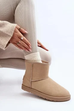 Online Cross Jeans Śniegowce Damskie MM2R4023C Beżowe Beżowy