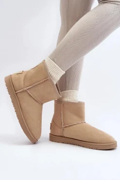 Online Cross Jeans Śniegowce Damskie MM2R4023C Beżowe Beżowy