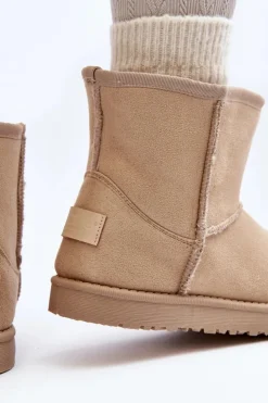 Online Cross Jeans Śniegowce Damskie MM2R4023C Beżowe Beżowy