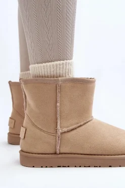 Online Cross Jeans Śniegowce Damskie MM2R4023C Beżowe Beżowy