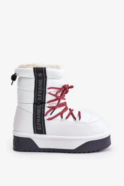 D.Franklin Śniegowce Damskie*Śniegowce Damskie Na Grubej Podeszwie Wegańskie DFSH371007 Białe Biały