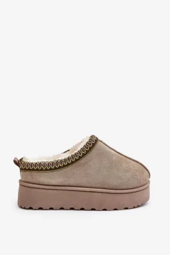 Boto Śniegowce Damskie|Kapcie Klasyczne*Śniegowce Damskie Na Platformie Ocieplane Futerkiem Zielone Remenia Zielony