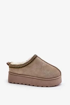 Boto Śniegowce Damskie|Kapcie Klasyczne*Śniegowce Damskie Na Platformie Ocieplane Futerkiem Zielone Remenia Zielony