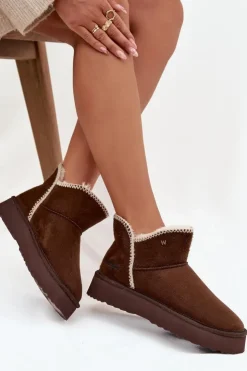 Wrangler Śniegowce Damskie*Śniegowce Damskie Na Platformie 20253093.IKU Czekoladowe Brązowy