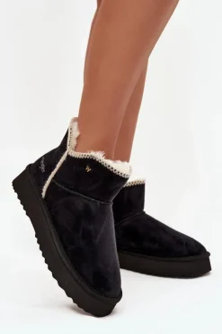 Damskie Wrangler Śniegowce Damskie Na Platformie 20253093.25Y Czarne