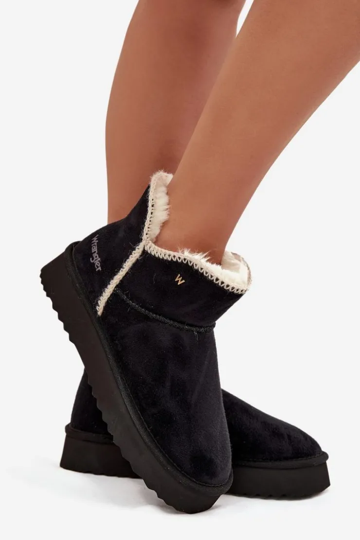 Damskie Wrangler Śniegowce Damskie Na Platformie 20253093.25Y Czarne