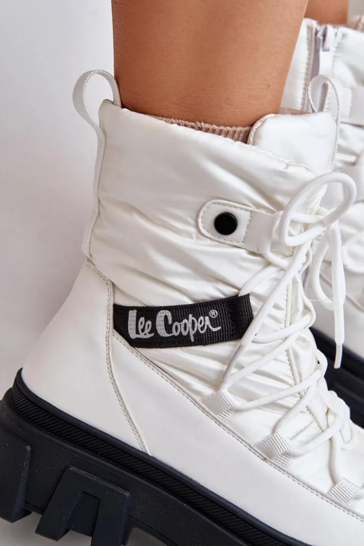 Online Lee Cooper Śniegowce Damskie Na Zamek LCJ-24-47-3142 Białe
