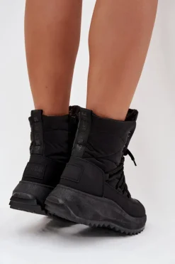 Hot Big Star Shoes Śniegowce Damskie Na Zamek Big Star SS274059 Czarne Czarny