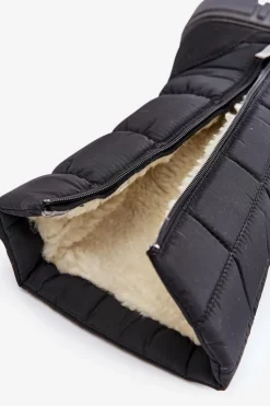 Damskie Boto Śniegowce Damskie Na Zamek Progress PROGJ-24-144 Czarne