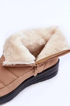 Evento Śniegowce Damskie*Śniegowce Damskie Ocieplane Beżowe Helis Beżowy