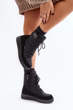 Hot Boto Śniegowce Damskie Progress PROGJ-24-157 Czarne