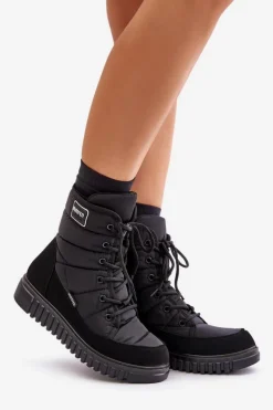 Hot Boto Śniegowce Damskie Progress PROGJ-24-157 Czarne