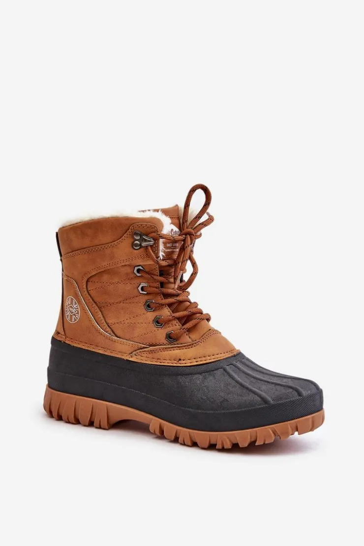 Lee Cooper Śniegowce Damskie|Damskie Trapery*Śniegowce Damskie Sznurowane Z Futerkiem LCJ-24-44-2869 Camel