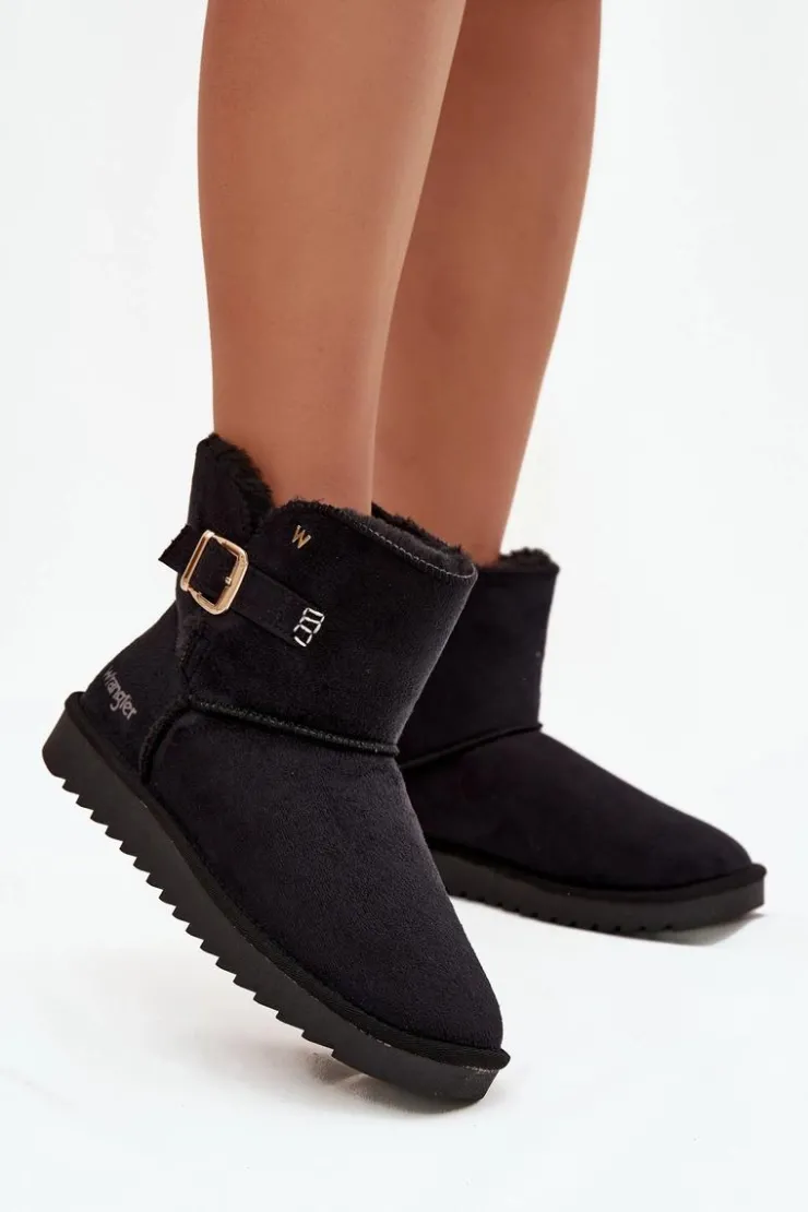 New Wrangler Śniegowce Damskie Z Klamrą 20253091.25Y Czarne Czarny