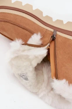 Lee Cooper Śniegowce Damskie|Damskie Trapery*Śniegowce Damskie Z Naturalnego Zamszu LCJ-25-01-3738 Camel