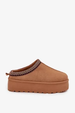 Boto Śniegowce Damskie*Śniegowce Damskie Z Ozdobnym Haftem Camel Jenira