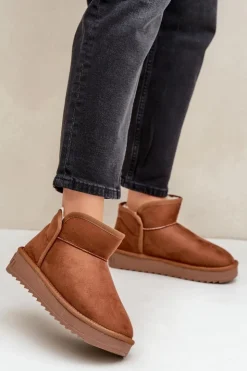 D.Franklin Śniegowce Damskie*Śniegowce Na Platformie Damskie DFSH370010 Brązowe Brązowy