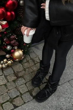 D.Franklin Śniegowce Na Platformie Wegańskie DFSH370004 Czarne Czarny