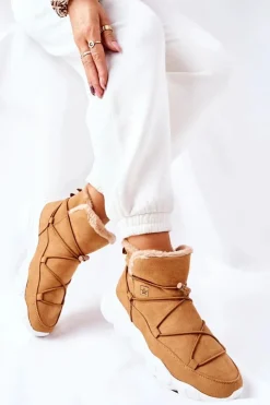 Big Star Shoes Śniegowce Damskie*Śniegowce Ocieplane Big Star II274266 Camel
