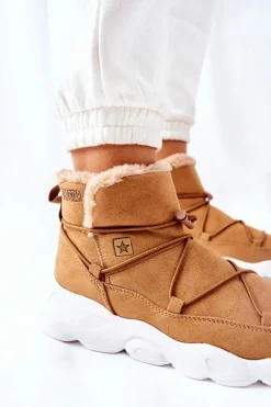 Big Star Shoes Śniegowce Damskie*Śniegowce Ocieplane Big Star II274266 Camel