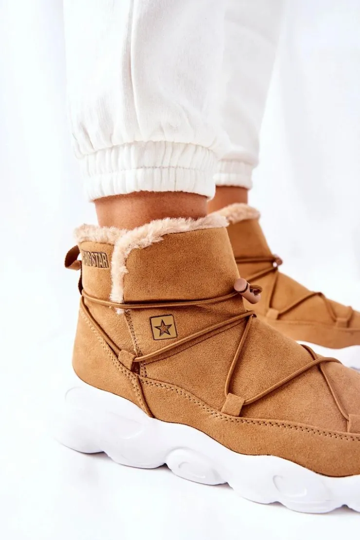 Big Star Shoes Śniegowce Damskie*Śniegowce Ocieplane Big Star II274266 Camel