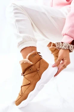 Big Star Shoes Śniegowce Damskie*Śniegowce Ocieplane Big Star II274266 Camel