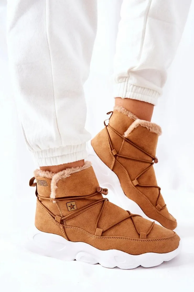 Big Star Shoes Śniegowce Damskie*Śniegowce Ocieplane Big Star II274266 Camel