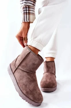 Evento Śniegowce Damskie*Śniegowce Ocieplane Futerkiem Brązowe Vicandi