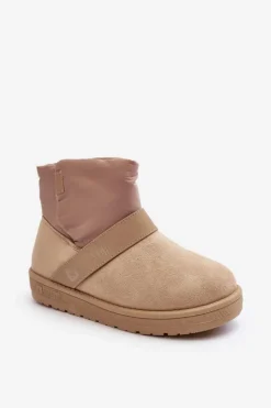 Sale Big Star Shoes Śniegowce Ocieplane Na Platformie Beżowe Big Star MM274152 Beżowy