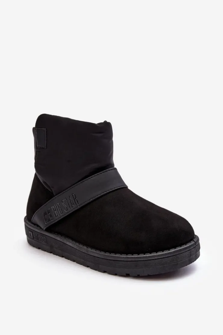 Damskie Big Star Shoes Śniegowce Ocieplane Na Platformie Czarne Big Star MM274151