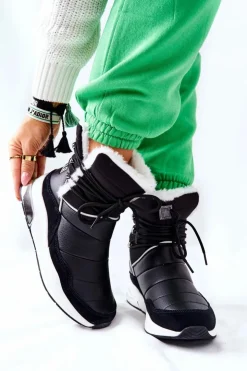 Clearance Big Star Shoes Śniegowce Wiązane Big Star II274279 Czarne