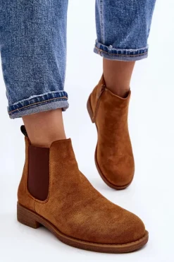 Online Boto Niskie Botki Sztyblety Damskie Camel Sawarra