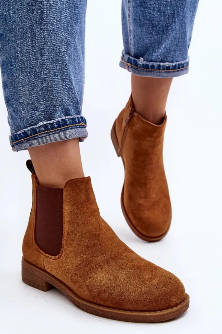 Online Boto Niskie Botki Sztyblety Damskie Camel Sawarra