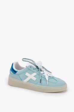 Boto Sneakersy Damskie*Niskie Buty Sportowe Damskie W Panterkę Miętowe Zelevelis