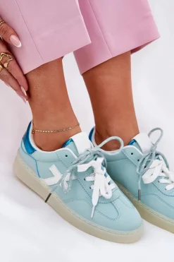 Boto Sneakersy Damskie*Niskie Buty Sportowe Damskie W Panterkę Miętowe Zelevelis