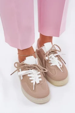 New Boto Niskie Buty Sportowe Damskie Beżowe Zelevelis Beżowy