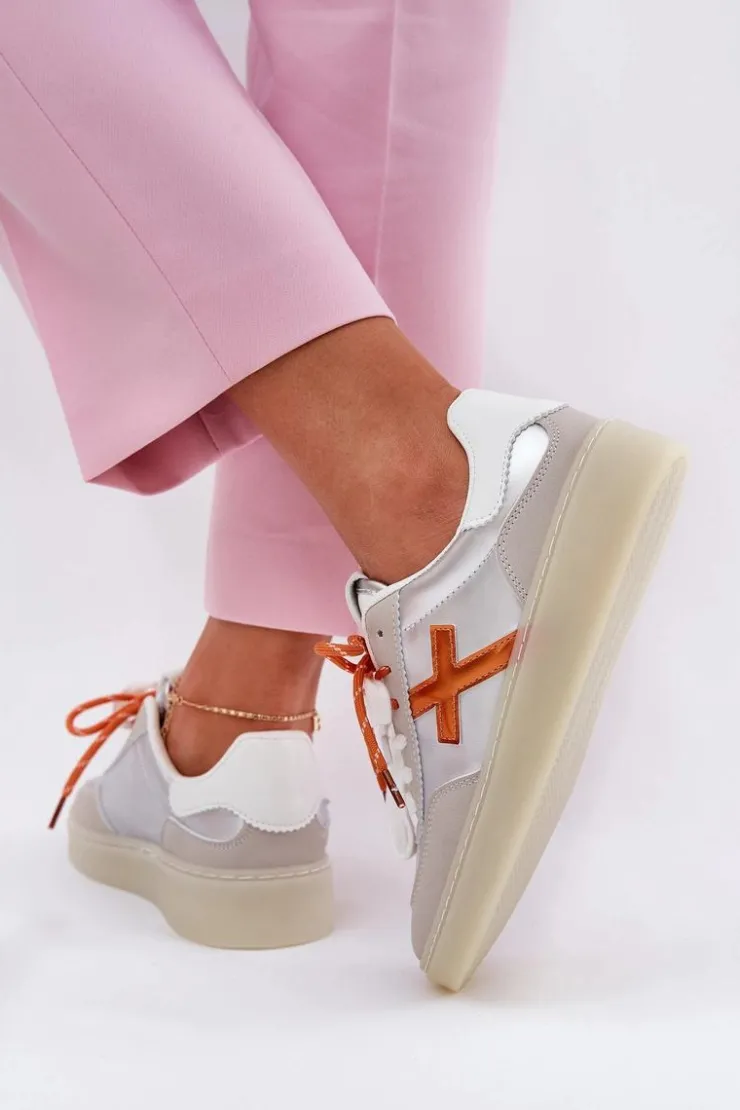 Damskie Boto Niskie Buty Sportowe Damskie Srebrne Zelevelis