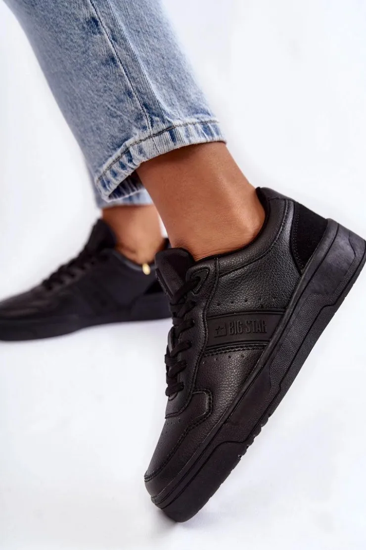 Damskie Big Star Shoes Niskie Buty Sportowe Memory Foam System Big Star KK274258 Czarne