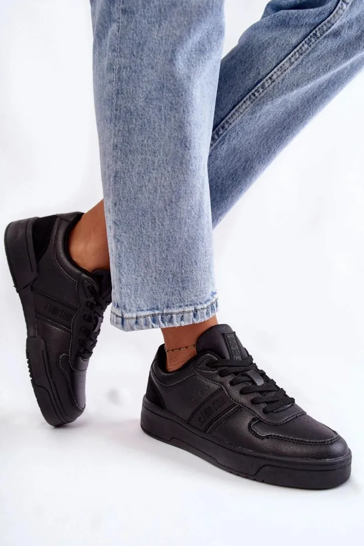 Damskie Big Star Shoes Niskie Buty Sportowe Memory Foam System Big Star KK274258 Czarne