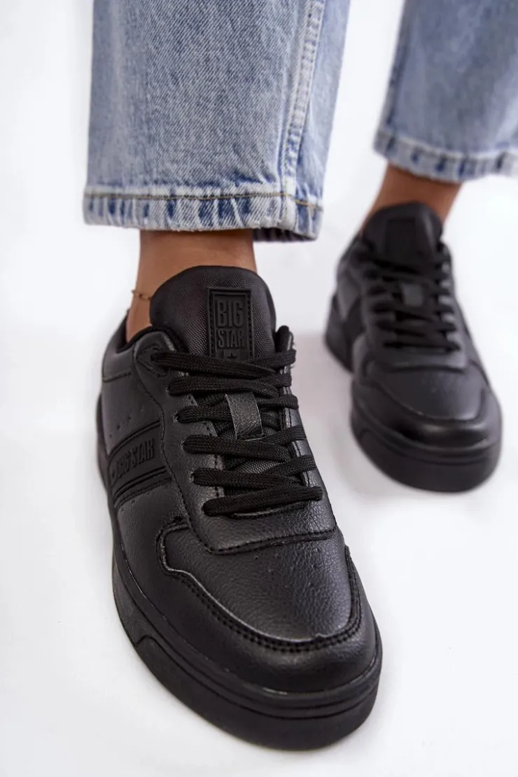 Damskie Big Star Shoes Niskie Buty Sportowe Memory Foam System Big Star KK274258 Czarne