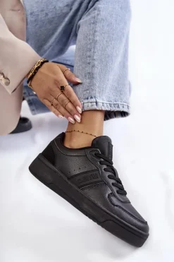 Damskie Big Star Shoes Niskie Buty Sportowe Memory Foam System Big Star KK274258 Czarne